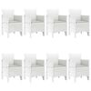 vidaXL Ensemble de salle &agrave; manger pour jardin 9 pcs Blanc