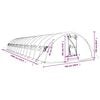 vidaXL Serre avec cadre en acier vert 80 m&sup2; 16x5x2,3 m