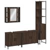 vidaXL Ensemble d'armoires de salle de bain 4 pcs ch&ecirc;ne marron