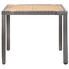 vidaXL Ensemble &agrave; manger de jardin coussins 5pcs R&eacute;sine tress&eacute;e Gris