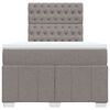 vidaXL Sommier &agrave; lattes de lit avec matelas taupe 120x190 cm tissu