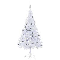 vidaXL Arbre de Noël artificiel pré-éclairé/boules 120 cm 230 branches