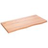 vidaXL Comptoir de salle de bain marron 100x50x(2-4) cm bois trait&eacute;