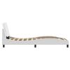 vidaXL Cadre de lit sans matelas Zadar blanc 90x200 cm similicuir