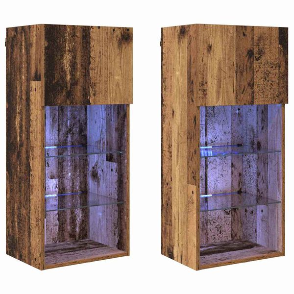 vidaXL Meubles TV muraux 2 pcs Bois ancien 40,5 x 30 x 90 cm
