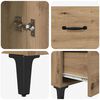 vidaXL Buffet Ch&ecirc;ne artisanal 69,5 x 34 x 90 cm Bois d'ing&eacute;nierie