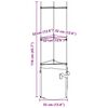 vidaXL Cages &agrave; tomates avec sacs &agrave; plantes 8 pcs 116 cm acier et PP