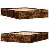 vidaXL Cadre de lit sans matelas ch&ecirc;ne fum&eacute; 140x200 cm