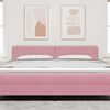vidaXL T&ecirc;te de lit avec t&ecirc;te de lit Rose 180 cm Cuir synth&eacute;tique