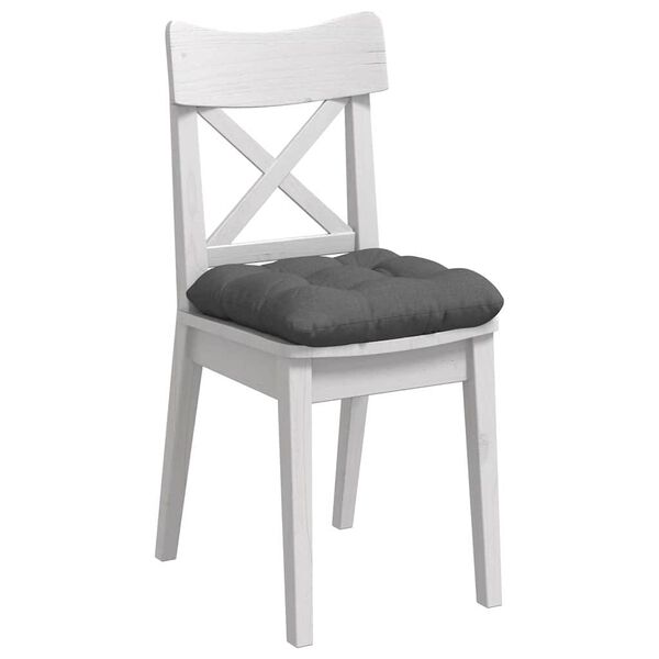 vidaXL Coussins de si&egrave;ge 4 pcs Gris fonc&eacute; 40 x 40 x 12 cm tissu