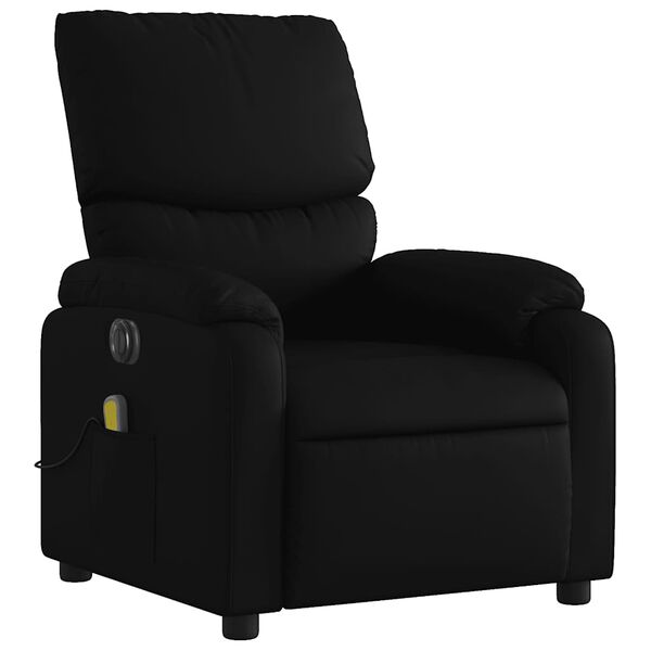 vidaXL Fauteuil de massage inclinable &eacute;lectrique noir similicuir