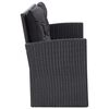 vidaXL Salon de jardin 6 pcs avec coussins Résine tressée Noir