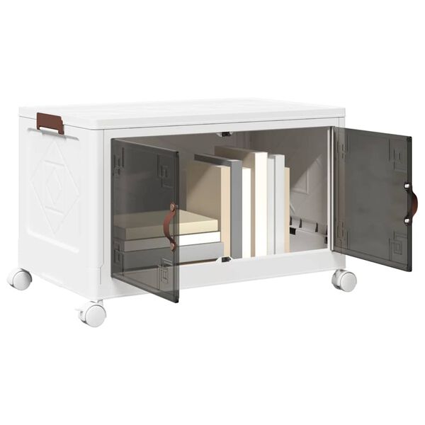 vidaXL Bo&icirc;te de rangement empilable avec roues 75 L 64x40x41 cm