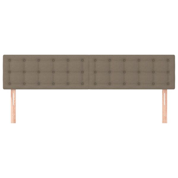 vidaXL Têtes de lit 2 pcs Taupe 90x5x78/88 cm Tissu
