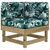 vidaXL Salon de jardin 7 pcs avec coussins bois de pin impr&eacute;gn&eacute;