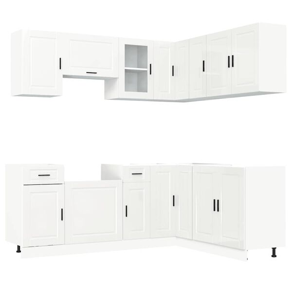 vidaXL Ensemble d'armoires de cuisine 11 pcs Porto bois d'ing&eacute;nierie