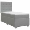 vidaXL Lit boxspring avec matelas Gris clair 90 x 190 cm Tissu