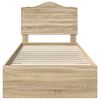 vidaXL Cadre de lit Ch&ecirc;ne Sonoma 100 x 200 cm Bois d'ing&eacute;nierie