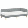 vidaXL Cadre de lit d'angle Gris clair 100 x 200 cm tissu