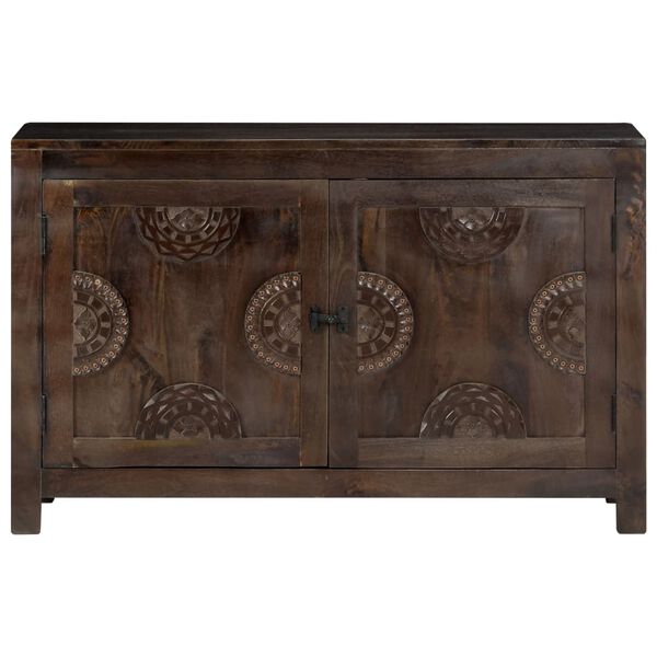 vidaXL Buffet avec dessin sculpté 110x35x70 cm Bois de manguier massif