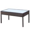 vidaXL Salon de jardin 4 pcs avec coussins R&eacute;sine tress&eacute;e Marron