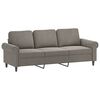 vidaXL Canap&eacute; 3 places oreillers et coussins Gris clair 180 cm Velours
