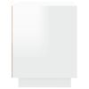 vidaXL Tables de chevet 2pcs blanc brillant 44x35x45cm bois ingénierie