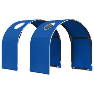 vidaXL Tunnel de lit pour lit mezzanine d'enfants 2 pc Bleu Polyester