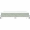 vidaXL Lit &agrave; ressorts avec matelas Gris clair 120 x 220 cm tissu