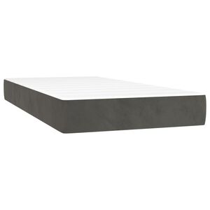 vidaXL Matelas &agrave; ressorts ensach&eacute;s mi-ferme gris fonc&eacute; 90x200x20 cm