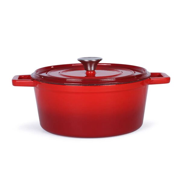Livoo Cocotte ronde 24 cm 4 L Rouge