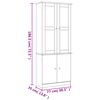 vidaXL Vitrine en verre ALTA 77x35x186,5 cm bois de pin massif