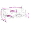 vidaXL Salon de jardin 3 pcs avec coussins bois de pin massif