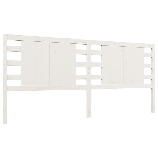 vidaXL Tête de lit Blanc 126x4x100 cm Bois massif de pin