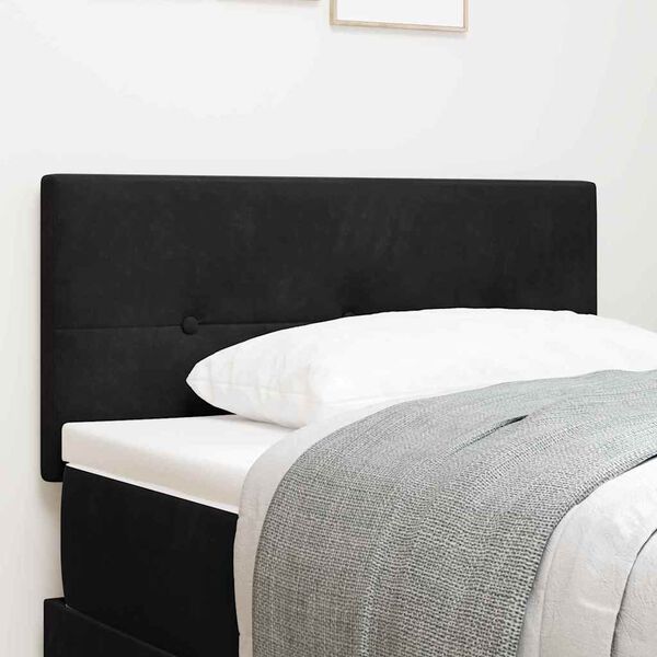 vidaXL T&ecirc;te de lit avec t&ecirc;te de lit Noir 80 cm Cuir synth&eacute;tique
