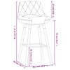vidaXL Tabourets de bar lot de 2 gris clair tissu