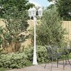 vidaXL Lumi&egrave;re de jardin Blanc 61 x 53 x 235 cm Aluminium et verre