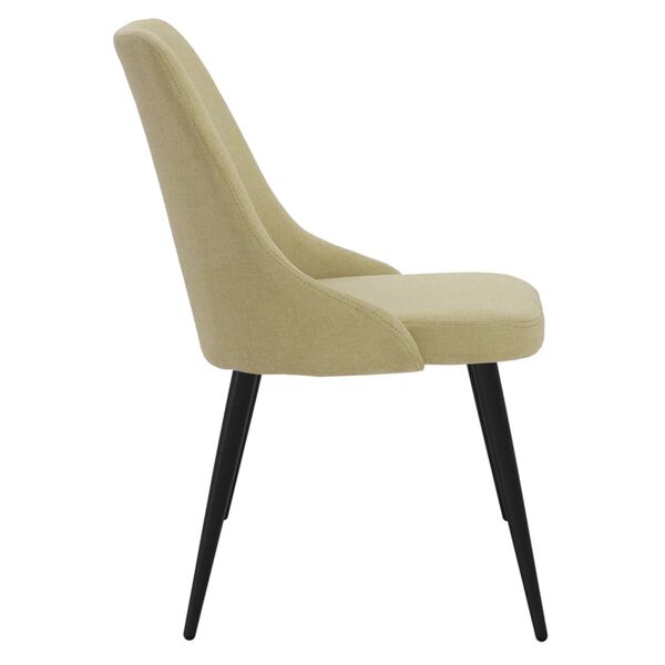 vidaXL Chaises &agrave; manger lot de 2 vert tissu