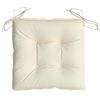 vidaXL Coussins de chaise lot de 4 blanc crème 40x40x7 cm tissu oxford