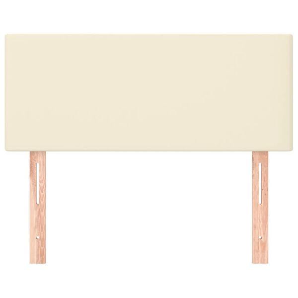 vidaXL T&ecirc;te de lit Cr&egrave;me 90x5x78/88 cm Similicuir