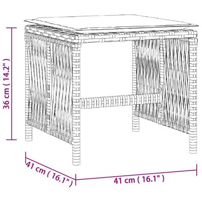 vidaXL Tabourets de jardin et coussins lot de 4 gris clair 41x41x36 cm