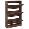 vidaXL Armoire &agrave; chaussures ch&ecirc;ne marron 80x21x125,5cm bois ing&eacute;nierie