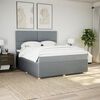 vidaXL Sommier &agrave; lattes de lit avec matelas Gris clair 180x200cm Tissu
