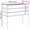 vidaXL Jardini&egrave;re Ivoire 100 x 45 x 90 cm Acier galvanis&eacute;
