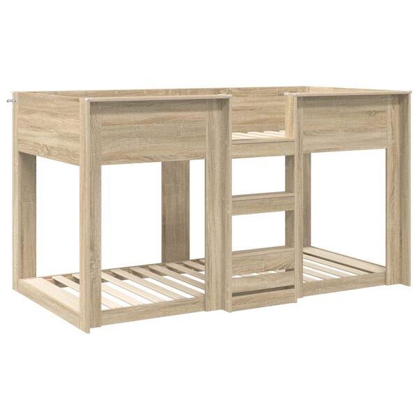 vidaXL Lit Superpos&eacute; pour Enfants Ch&ecirc;ne Sonoma 90 x 200 cm