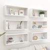 vidaXL &Eacute;tag&egrave;res murales cube 6 pcs Blanc 60x15x23 cm Bois d&rsquo;ing&eacute;nierie