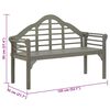 vidaXL Banc de jardin avec coussin 135 cm Bois d'acacia massif Gris