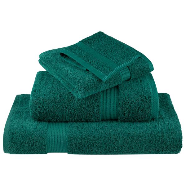 vidaXL Ensemble de serviettes de qualit&eacute; sup&eacute;rieure SOLUND 12 pcs vert