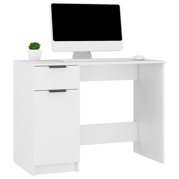 vidaXL Bureau Blanc 100x50x75 cm Bois d'ingénierie