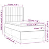 vidaXL Sommier &agrave; lattes de lit et matelas Gris clair 90x190 cm Tissu